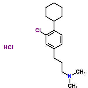 56760-07-7  3-(3-chloro-4-cyclohexylphenyl)-N,N-dimethylpropan-1-amine hydrochloride