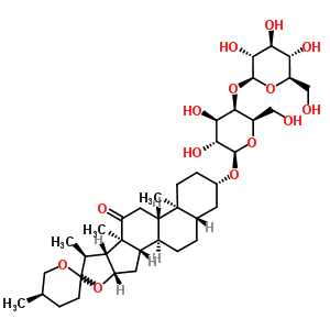 56857-66-0;75216-37-4  (3beta,5alpha,22xi,25R)-12-oxospirostan-3-yl 4-O-beta-D-glucopyranosyl-beta-D-galactopyranoside