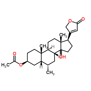 56931-93-2  (3beta,5beta,6alpha,14xi)-3-(acetyloxy)-14-hydroxy-6-methylcard-20(22)-enolide