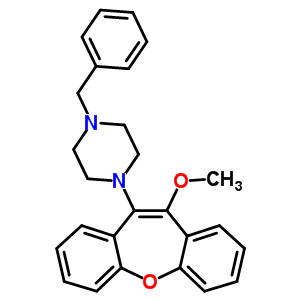 56958-56-6  1-benzyl-4-(11-methoxydibenzo[b,f]oxepin-10-yl)piperazine