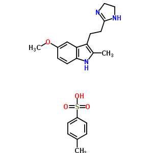 57000-38-1  3-[2-(4,5-dihydro-1H-imidazol-2-yl)ethyl]-5-methoxy-2-methyl-1H-indole 4-methylbenzenesulfonate