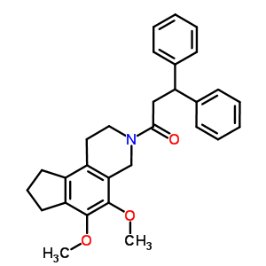 57612-15-4  3-(3,3-diphenylpropanoyl)-5,6-dimethoxy-2,3,4,7,8,9-hexahydro-1H-cyclopenta[f]isoquinoline