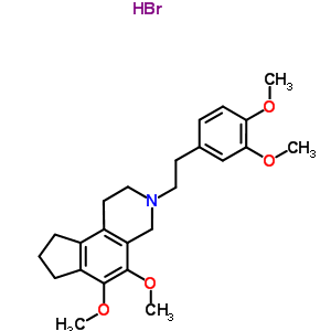 57612-19-8  3-[2-(3,4-dimethoxyphenyl)ethyl]-5,6-dimethoxy-2,3,4,7,8,9-hexahydro-1H-cyclopenta[f]isoquinoline hydrobromide