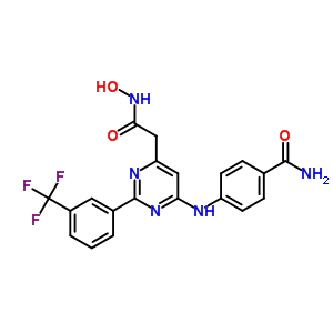 57630-95-2  4-({6-[2-(hydroxyamino)-2-oxoethyl]-2-[3-(trifluoromethyl)phenyl]pyrimidin-4-yl}amino)benzamide