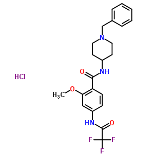 57645-33-7  N-(1-benzylpiperidin-4-yl)-2-methoxy-4-[(trifluoroacetyl)amino]benzamide hydrochloride