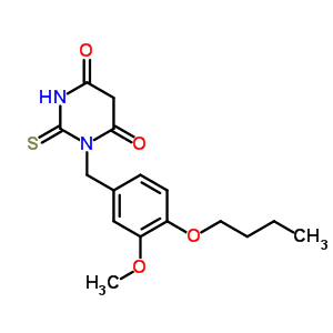 57737-66-3  1-(4-butoxy-3-methoxybenzyl)-2-thioxodihydropyrimidine-4,6(1H,5H)-dione