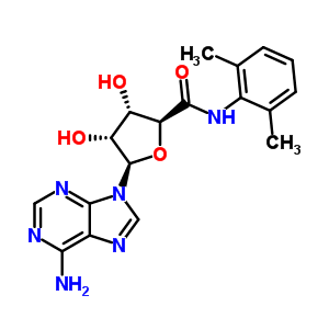 58090-40-7  (2S,3S,4R,5R)-5-(6-amino-9H-purin-9-yl)-N-(2,6-dimethylphenyl)-3,4-dihydroxytetrahydrofuran-2-carboxamide (non-preferred name)