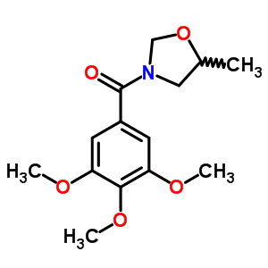 58328-23-7  5-methyl-3-[(3,4,5-trimethoxyphenyl)carbonyl]-1,3-oxazolidine