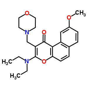 58492-87-8  3-(diethylamino)-9-methoxy-2-(morpholin-4-ylmethyl)-1H-benzo[f]chromen-1-one