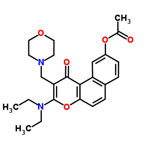 58492-92-5  3-(diethylamino)-2-(morpholin-4-ylmethyl)-1-oxo-1H-benzo[f]chromen-9-yl acetate
