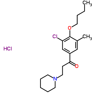 58763-31-8  1-(4-butoxy-3-chloro-5-methylphenyl)-3-piperidin-1-ylpropan-1-one hydrochloride