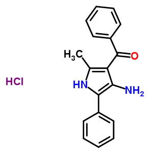 59133-44-7  (4-amino-2-methyl-5-phenyl-1H-pyrrol-3-yl)(phenyl)methanone hydrochloride