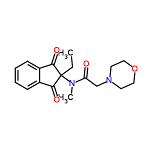 59209-63-1  N-(2-ethyl-1,3-dioxo-2,3-dihydro-1H-inden-2-yl)-N-methyl-2-morpholin-4-ylacetamide