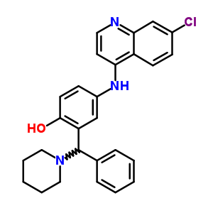 59614-92-5  4-[(7-chloroquinolin-4-yl)amino]-2-[phenyl(piperidin-1-yl)methyl]phenol