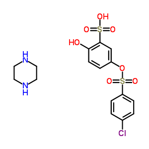 59687-50-2  5-{[(4-chlorophenyl)sulfonyl]oxy}-2-hydroxybenzenesulfonic acid - piperazine (1:1)