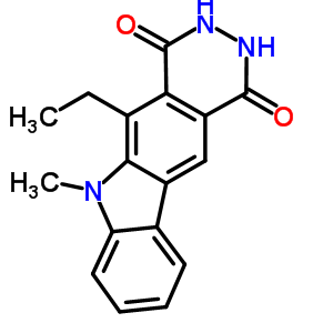 59774-18-4  5-ethyl-6-methyl-2,3-dihydro-1H-pyridazino[4,5-b]carbazole-1,4(6H)-dione