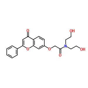 607-73-8  N,N-bis(2-hydroksyetylo)-2-[(4-okso-2-fenylo-4H-chromen-7-ylo)oksy]acetamid