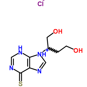 63732-29-6;70661-73-3  9-[3-hydroxy-1-(hydroxymethyl)propyl]-6-thioxo-6,9-dihydro-3H-purin-9-ium chloride
