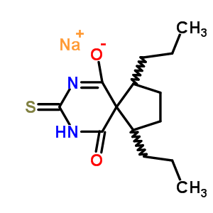 63989-93-5  sodium 10-oxo-1,4-dipropyl-8-thioxo-7,9-diazaspiro[4.5]dec-6-en-6-olate