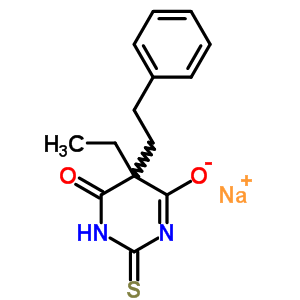 64038-24-0  sodium 5-ethyl-6-oxo-5-(2-phenylethyl)-2-thioxo-1,2,5,6-tetrahydropyrimidin-4-olate