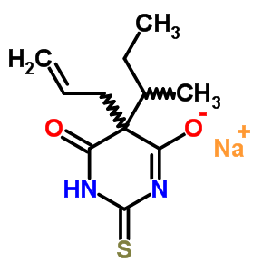 64058-14-6  sodium 5-(1-methylpropyl)-6-oxo-5-prop-2-en-1-yl-2-thioxo-1,2,5,6-tetrahydropyrimidin-4-olate