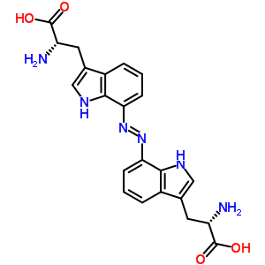 64283-18-7  (2S,2'S)-3,3'-[(E)-diazene-1,2-diylbis(1H-indole-7,3-diyl)]bis(2-aminopropanoic acid) (non-preferred name)