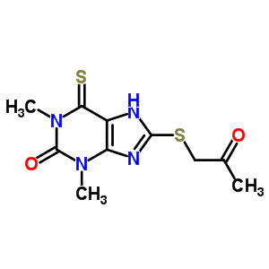 6466-01-9  1,3-dimethyl-8-[(2-oxopropyl)sulfanyl]-6-thioxo-1,3,6,7-tetrahydro-2H-purin-2-one