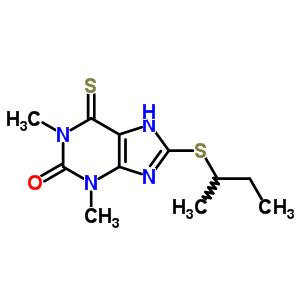 6493-40-9  1,3-dimethyl-8-[(1-methylpropyl)sulfanyl]-6-thioxo-1,3,6,7-tetrahydro-2H-purin-2-one