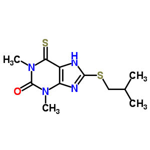 6493-41-0  1,3-dimethyl-8-[(2-methylpropyl)sulfanyl]-6-thioxo-1,3,6,7-tetrahydro-2H-purin-2-one