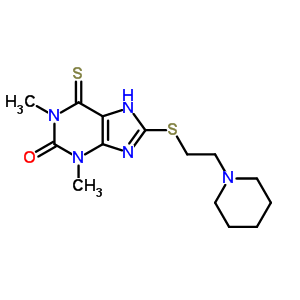 6493-46-5  1,3-dimethyl-8-[(2-piperidin-1-ylethyl)sulfanyl]-6-thioxo-1,3,6,7-tetrahydro-2H-purin-2-one