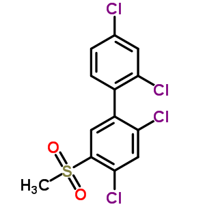 66640-55-9  2,2',4,4'-tetrachloro-5-(methylsulfonyl)biphenyl