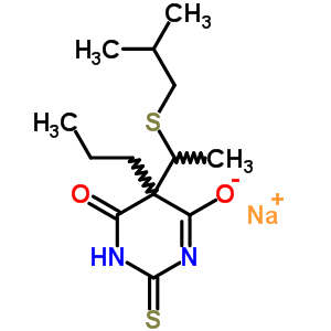 66843-08-1  sodium 5-{1-[(2-methylpropyl)sulfanyl]ethyl}-6-oxo-5-propyl-2-thioxo-1,2,5,6-tetrahydropyrimidin-4-olate