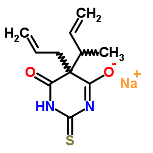 66941-77-3  sodium 5-(1-methylprop-2-en-1-yl)-6-oxo-5-prop-2-en-1-yl-2-thioxo-1,2,5,6-tetrahydropyrimidin-4-olate