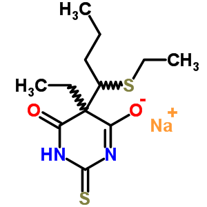 66968-37-4  sodium 5-ethyl-5-[1-(ethylsulfanyl)butyl]-6-oxo-2-thioxo-1,2,5,6-tetrahydropyrimidin-4-olate