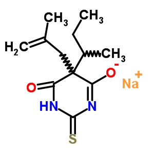 67050-45-7  sodium 5-(2-methylprop-2-en-1-yl)-5-(1-methylpropyl)-6-oxo-2-thioxo-1,2,5,6-tetrahydropyrimidin-4-olate