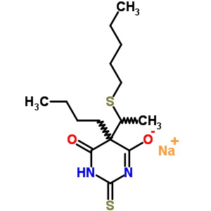 67050-54-8  sodium 5-butyl-6-oxo-5-[1-(pentylsulfanyl)ethyl]-2-thioxo-1,2,5,6-tetrahydropyrimidin-4-olate