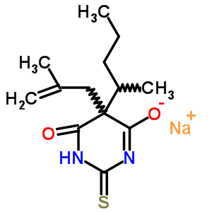 67051-47-2  sodium 5-(1-methylbutyl)-5-(2-methylprop-2-en-1-yl)-6-oxo-2-thioxo-1,2,5,6-tetrahydropyrimidin-4-olate
