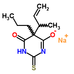 67051-59-6  sodium 5-(1-methylprop-2-en-1-yl)-6-oxo-5-propyl-2-thioxo-1,2,5,6-tetrahydropyrimidin-4-olate