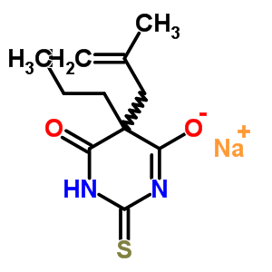 67051-60-9  sodium 5-(2-methylprop-2-en-1-yl)-6-oxo-5-propyl-2-thioxo-1,2,5,6-tetrahydropyrimidin-4-olate