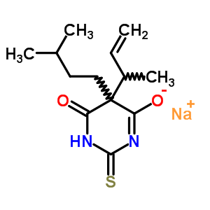 67114-28-7  sodium 5-(3-methylbutyl)-5-(1-methylprop-2-en-1-yl)-6-oxo-2-thioxo-1,2,5,6-tetrahydropyrimidin-4-olate