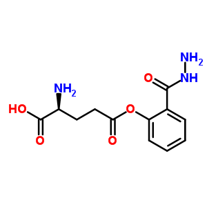 69644-85-5  (2S)-2-amino-5-[2-(hydrazinocarbonyl)phenoxy]-5-oxopentanoic acid (non-preferred name)