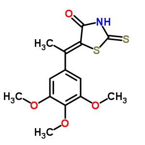73855-62-6  (5Z)-2-thioxo-5-[1-(3,4,5-trimethoxyphenyl)ethylidene]-1,3-thiazolidin-4-one