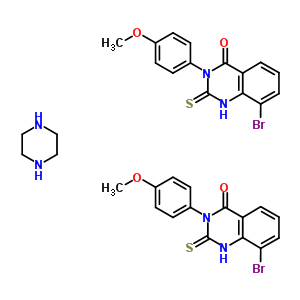 75129-94-1  8-bromo-3-(4-methoxyphenyl)-2-thioxo-2,3-dihydroquinazolin-4(1H)-one - piperazine (2:1)