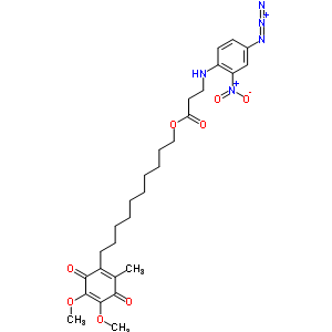 75656-28-9  10-(4,5-dimethoxy-2-methyl-3,6-dioxocyclohexa-1,4-dien-1-yl)decyl N-(4-azido-2-nitrophenyl)-beta-alaninate