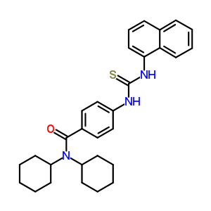 76870-27-4  N,N-dicyclohexyl-4-[(naphthalen-1-ylcarbamothioyl)amino]benzamide