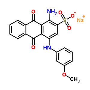 78510-28-8  sodium 1-amino-4-[(3-methoxyphenyl)amino]-9,10-dioxo-9,10-dihydroanthracene-2-sulfonate