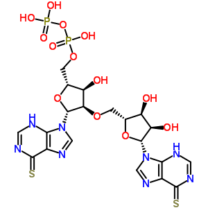 83385-99-3  [(2R,3R,4R,5R)-4-[[(2R,3S,4R,5R)-3,4-dihydroxy-5-(6-thioxo-3H-purin-9-yl)tetrahydrofuran-2-yl]methoxy]-3-hydroxy-5-(6-thioxo-3H-purin-9-yl)tetrahydrofuran-2-yl]methyl phosphono hydrogen phosphate