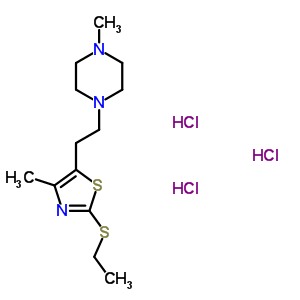 89663-33-2  1-{2-[2-(ethylsulfanyl)-4-methyl-1,3-thiazol-5-yl]ethyl}-4-methylpiperazine trihydrochloride