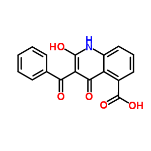 90181-91-2  2-hydroxy-4-oxo-3-(phenylcarbonyl)-1,4-dihydroquinoline-5-carboxylic acid