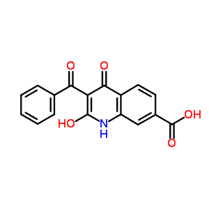 90182-00-6  2-hydroxy-4-oxo-3-(phenylcarbonyl)-1,4-dihydroquinoline-7-carboxylic acid